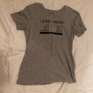 Gray basic t-shirt.